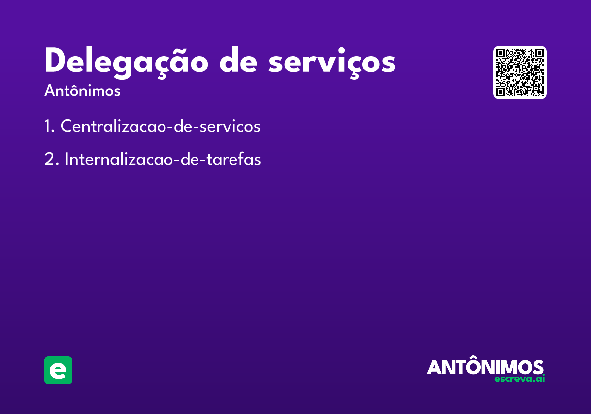 delegação de serviços