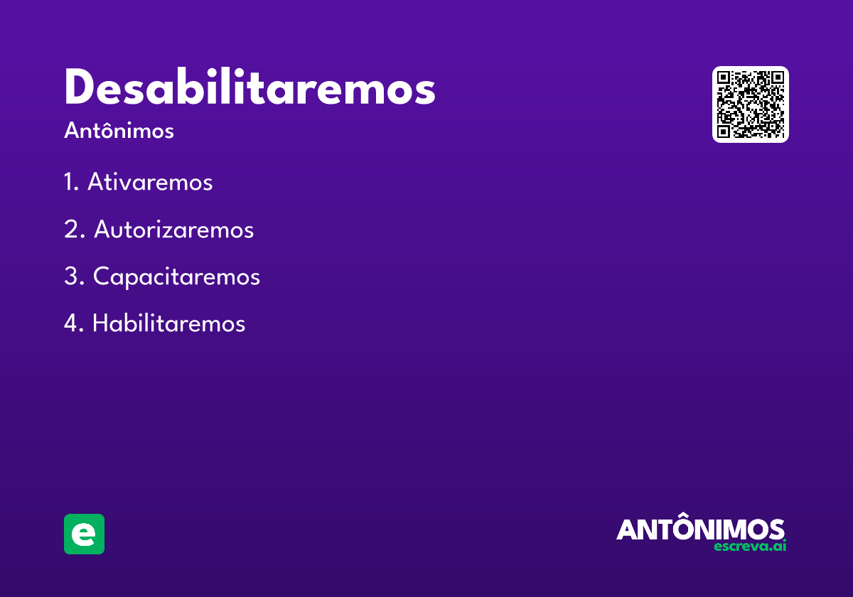 desabilitaremos