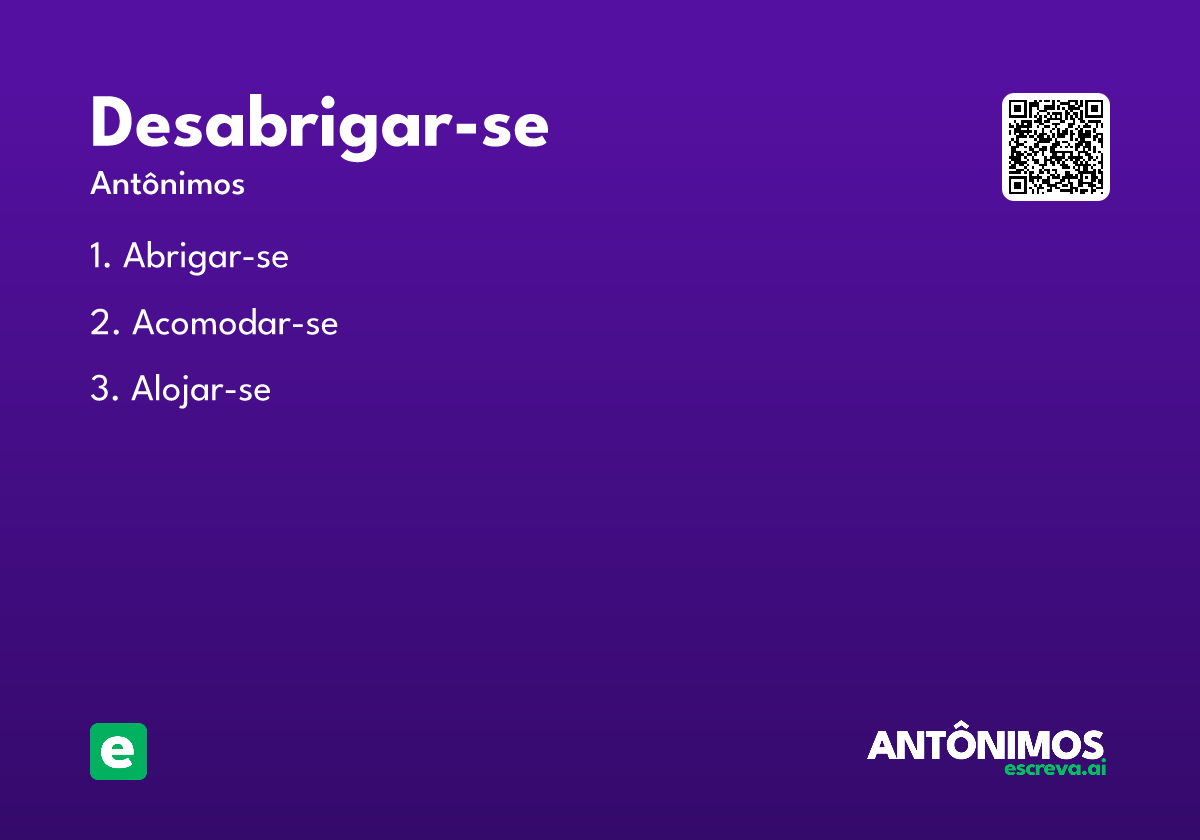 desabrigar-se