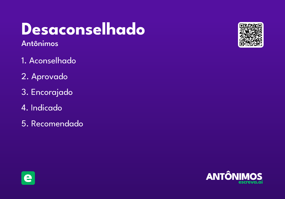 desaconselhado