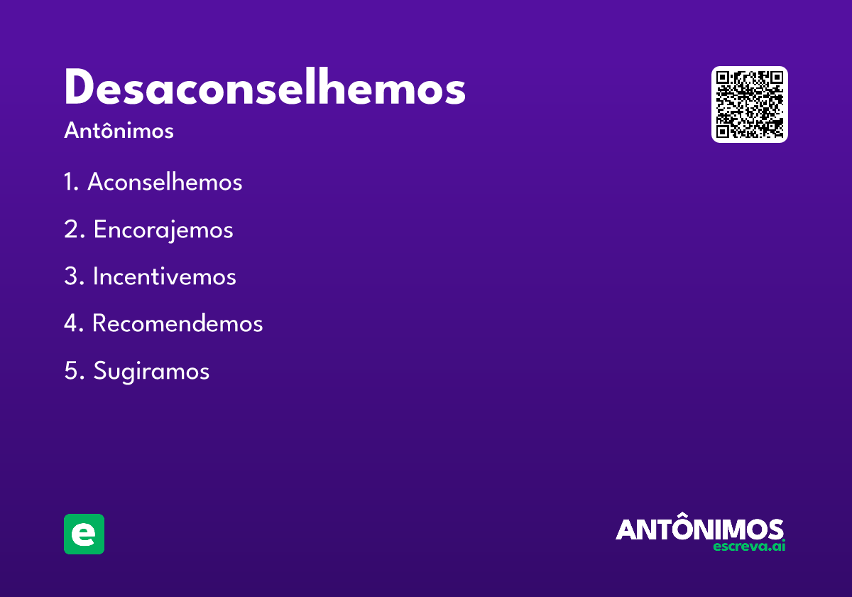 desaconselhemos