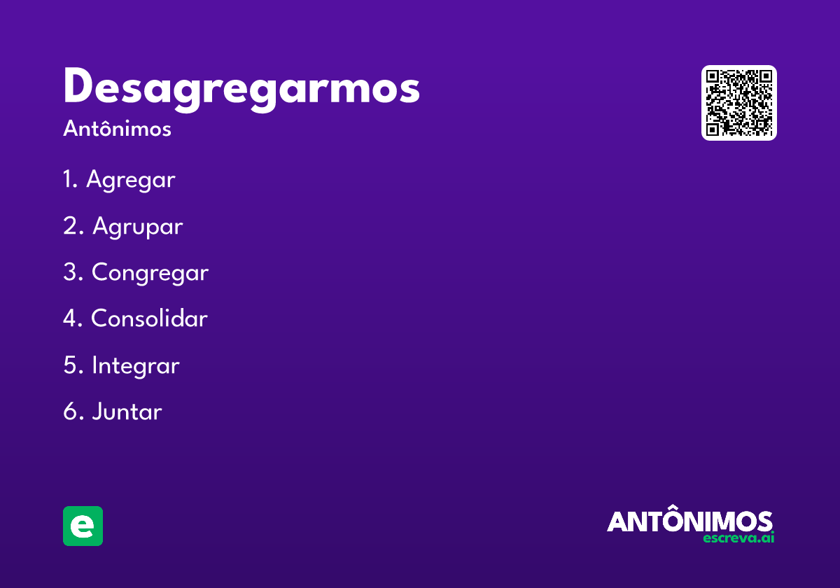 desagregarmos
