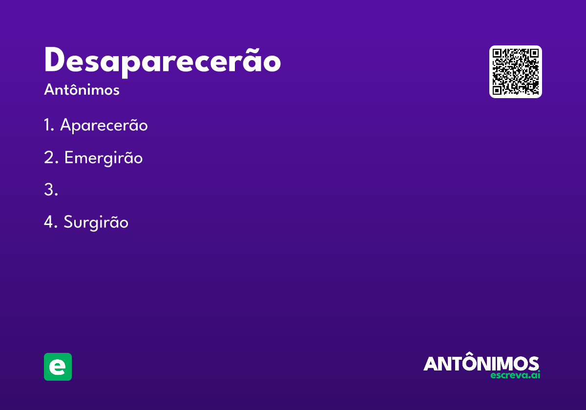desaparecerão