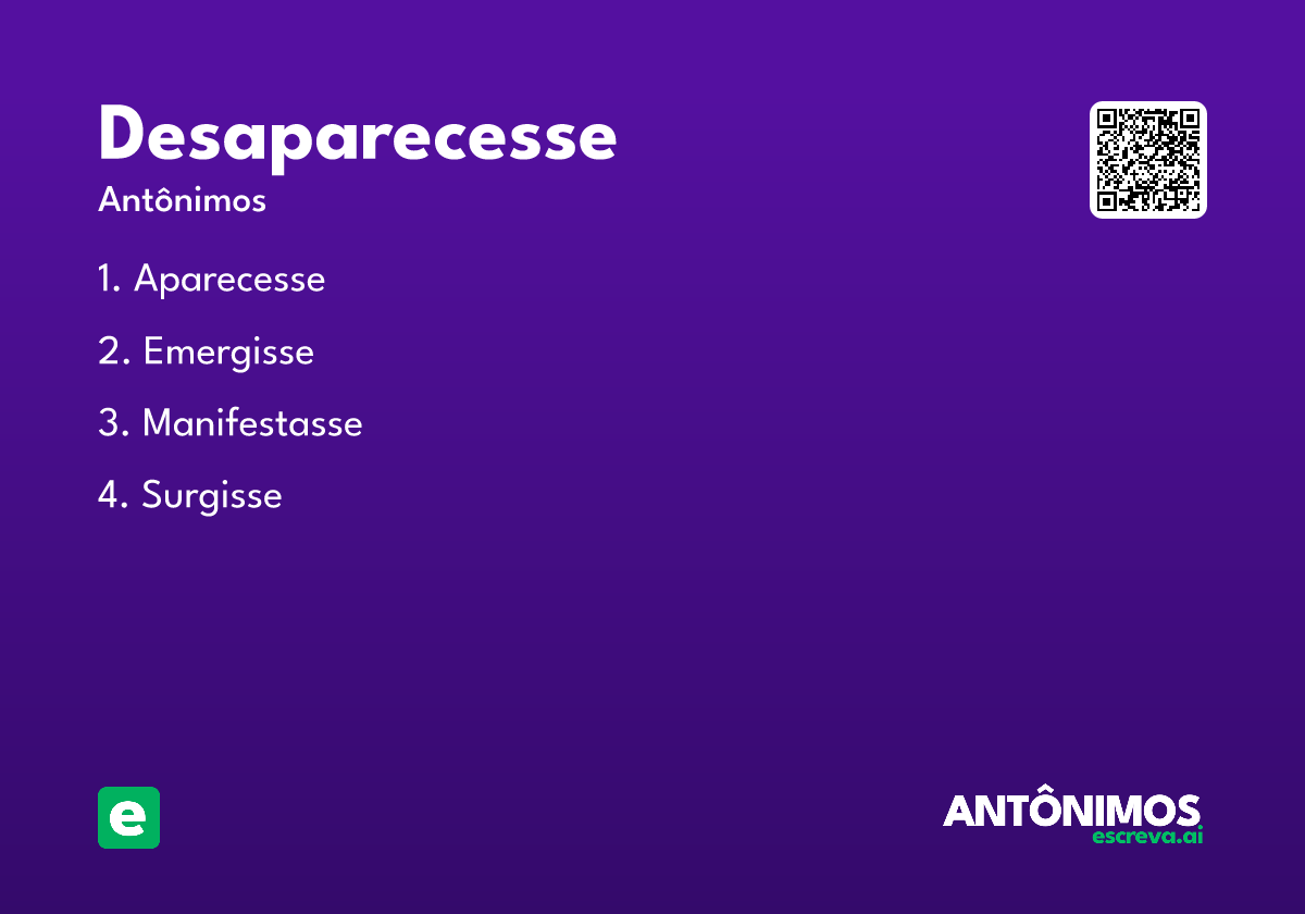 desaparecesse