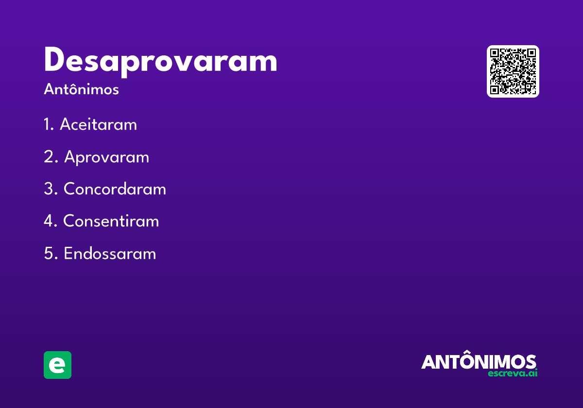 desaprovaram