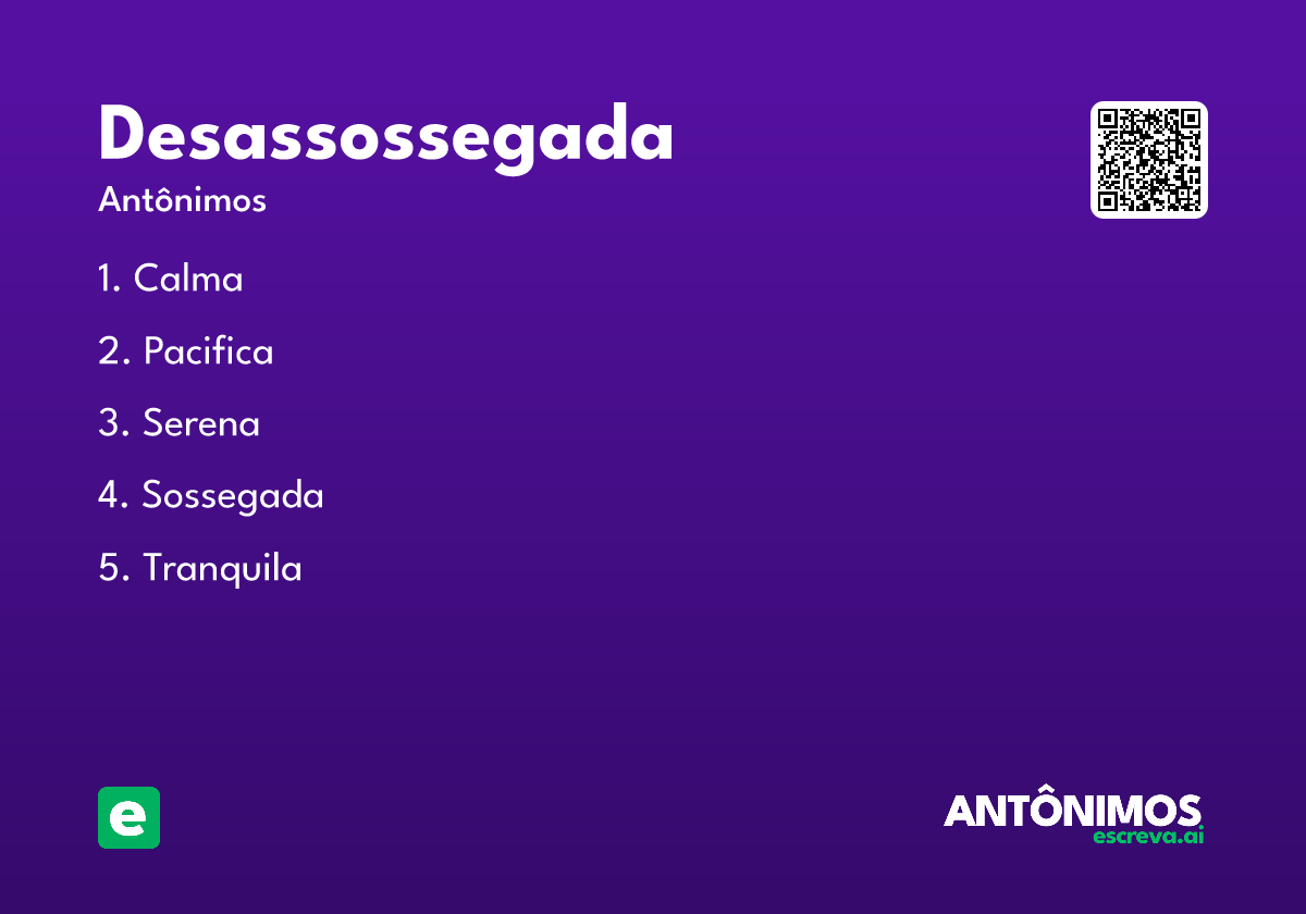 desassossegada