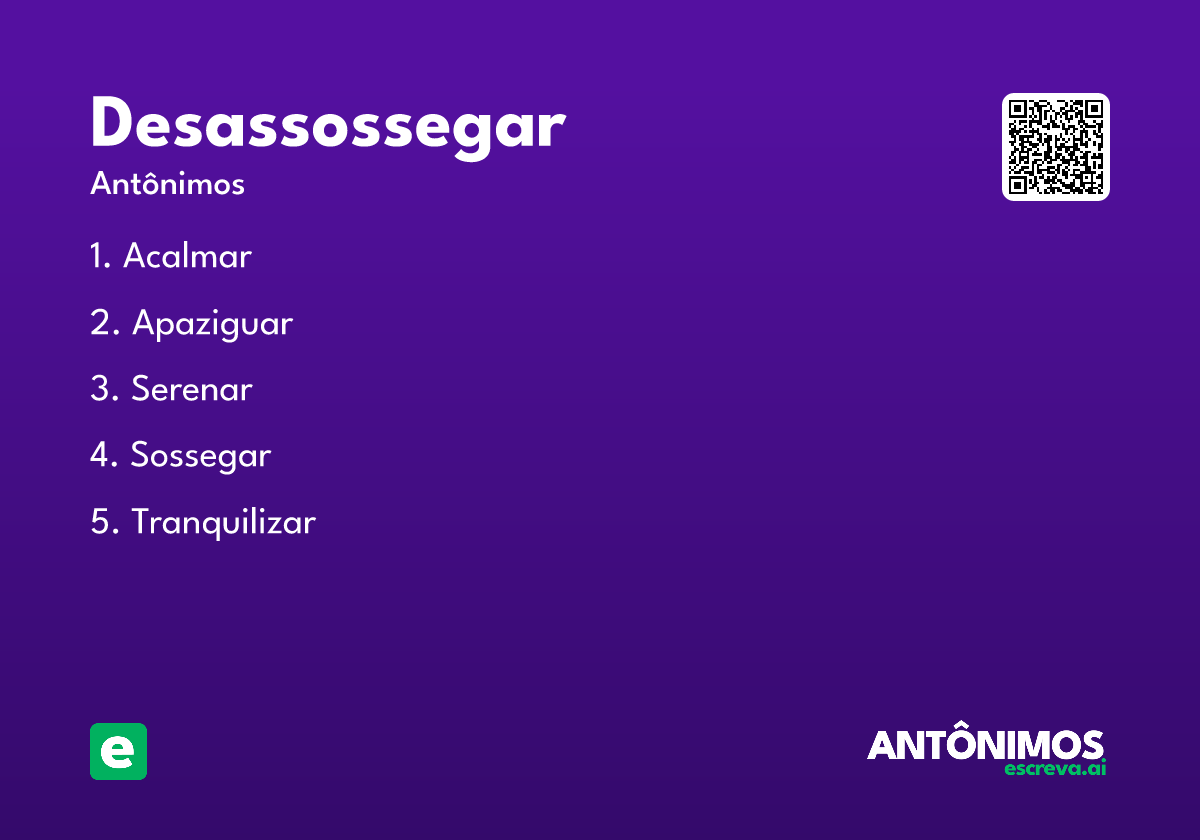 desassossegar