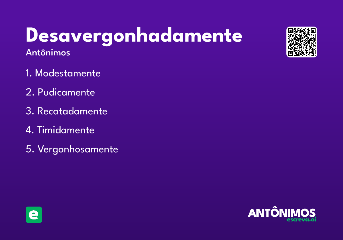 desavergonhadamente