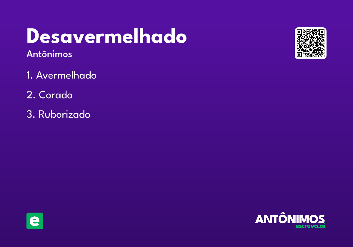 desavermelhado