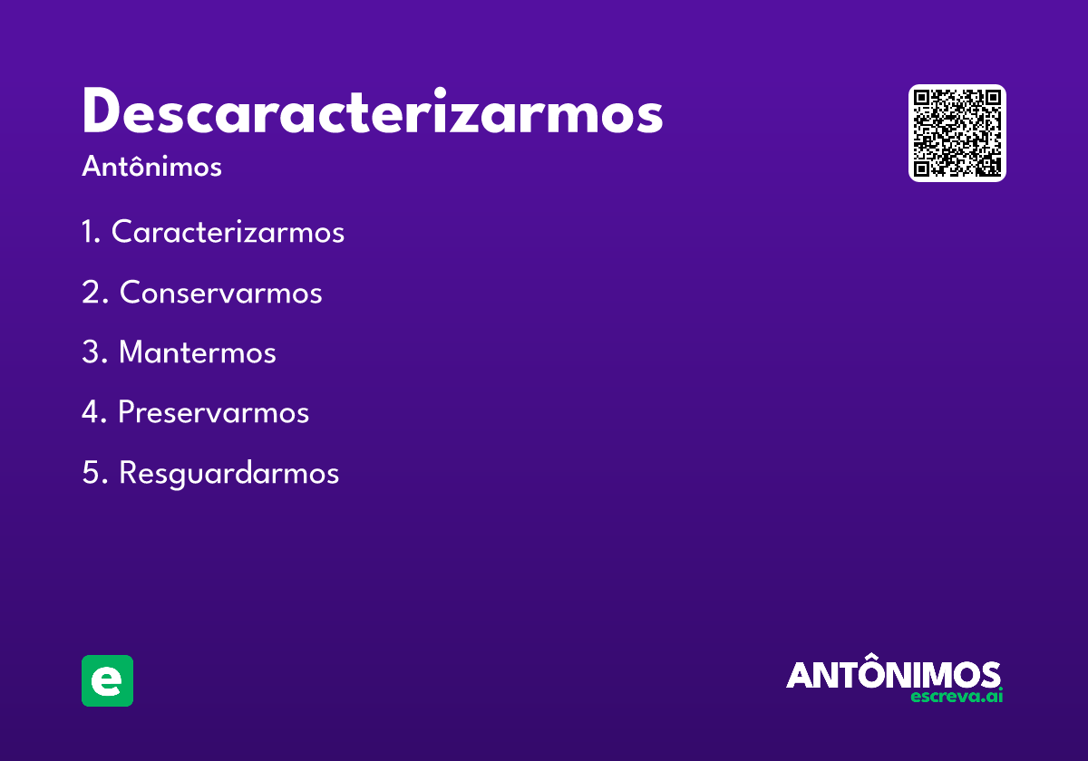 descaracterizarmos
