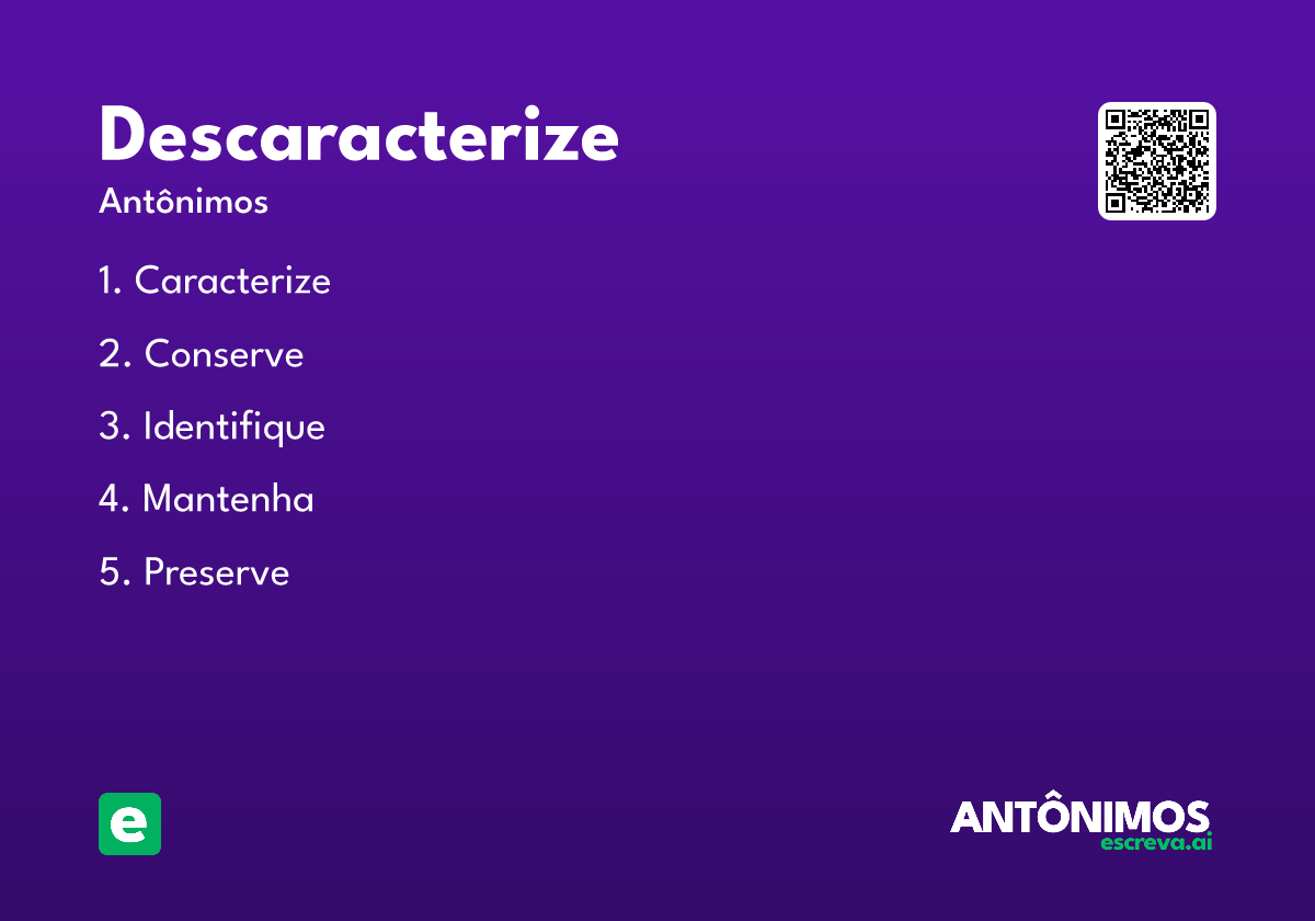 descaracterize