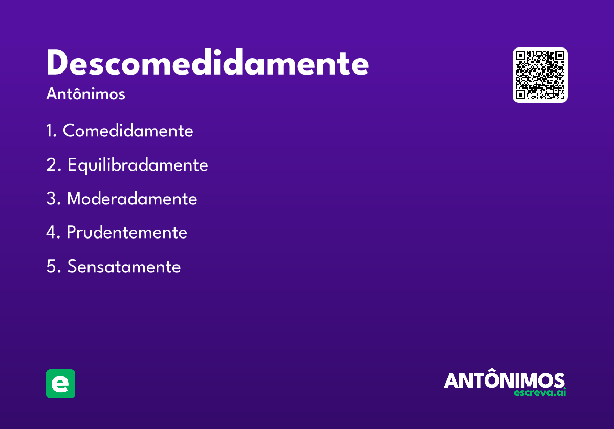 descomedidamente