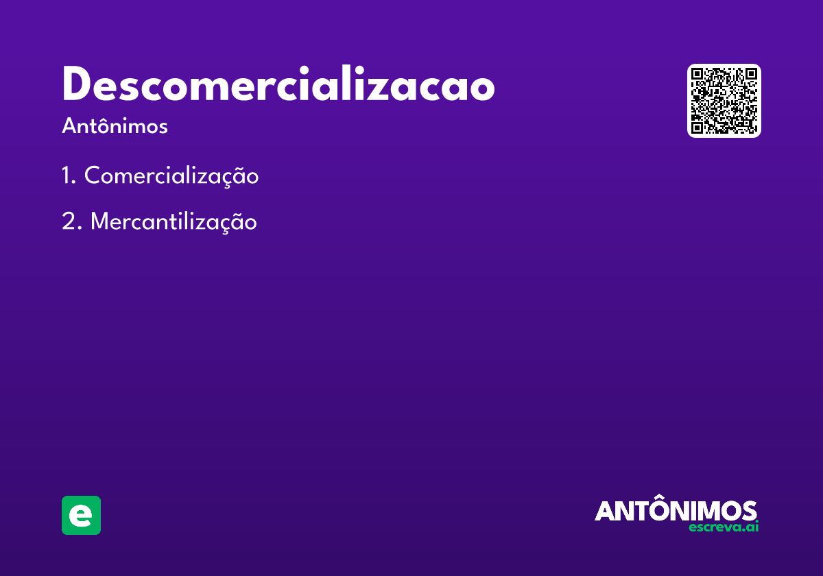 descomercializacao