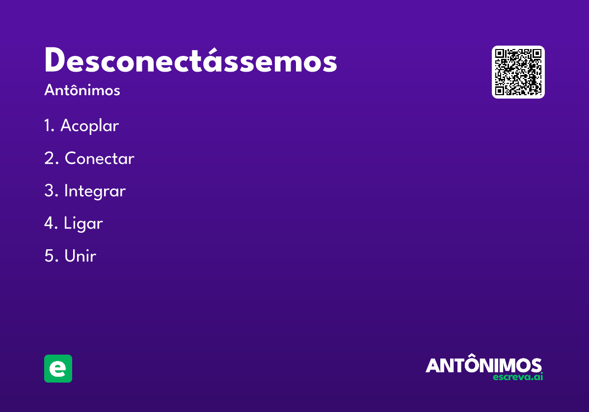desconectássemos