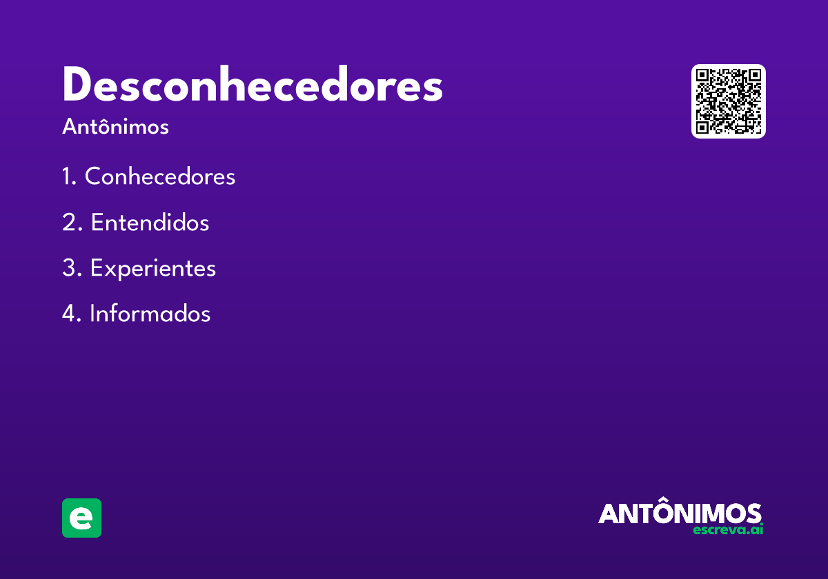 desconhecedores