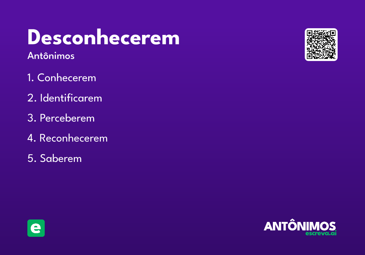desconhecerem
