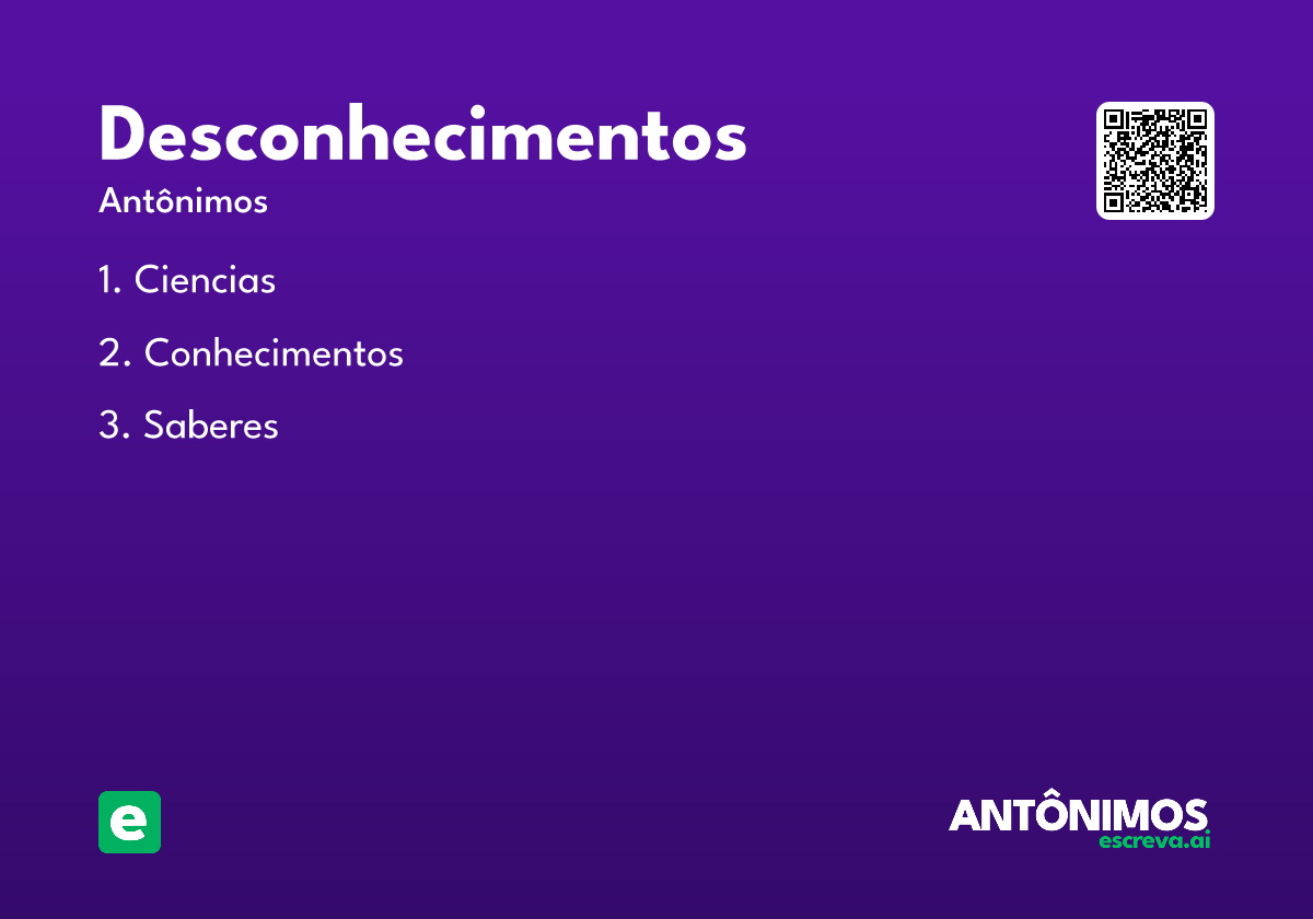 desconhecimentos