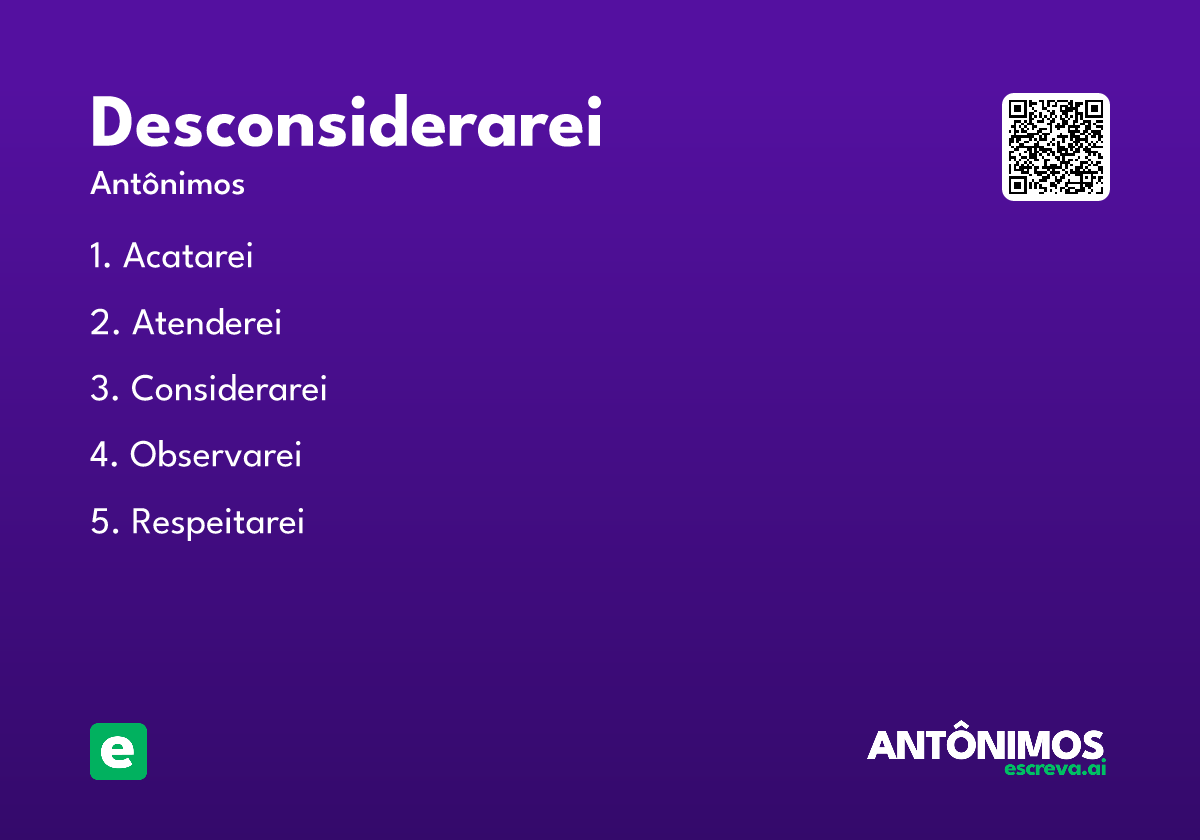 desconsiderarei