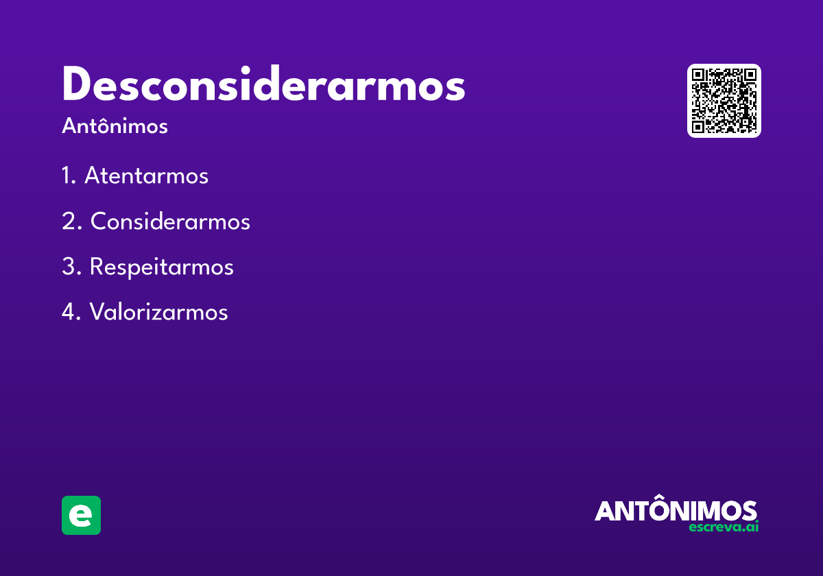 desconsiderarmos
