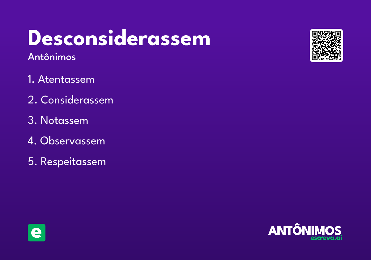 desconsiderassem