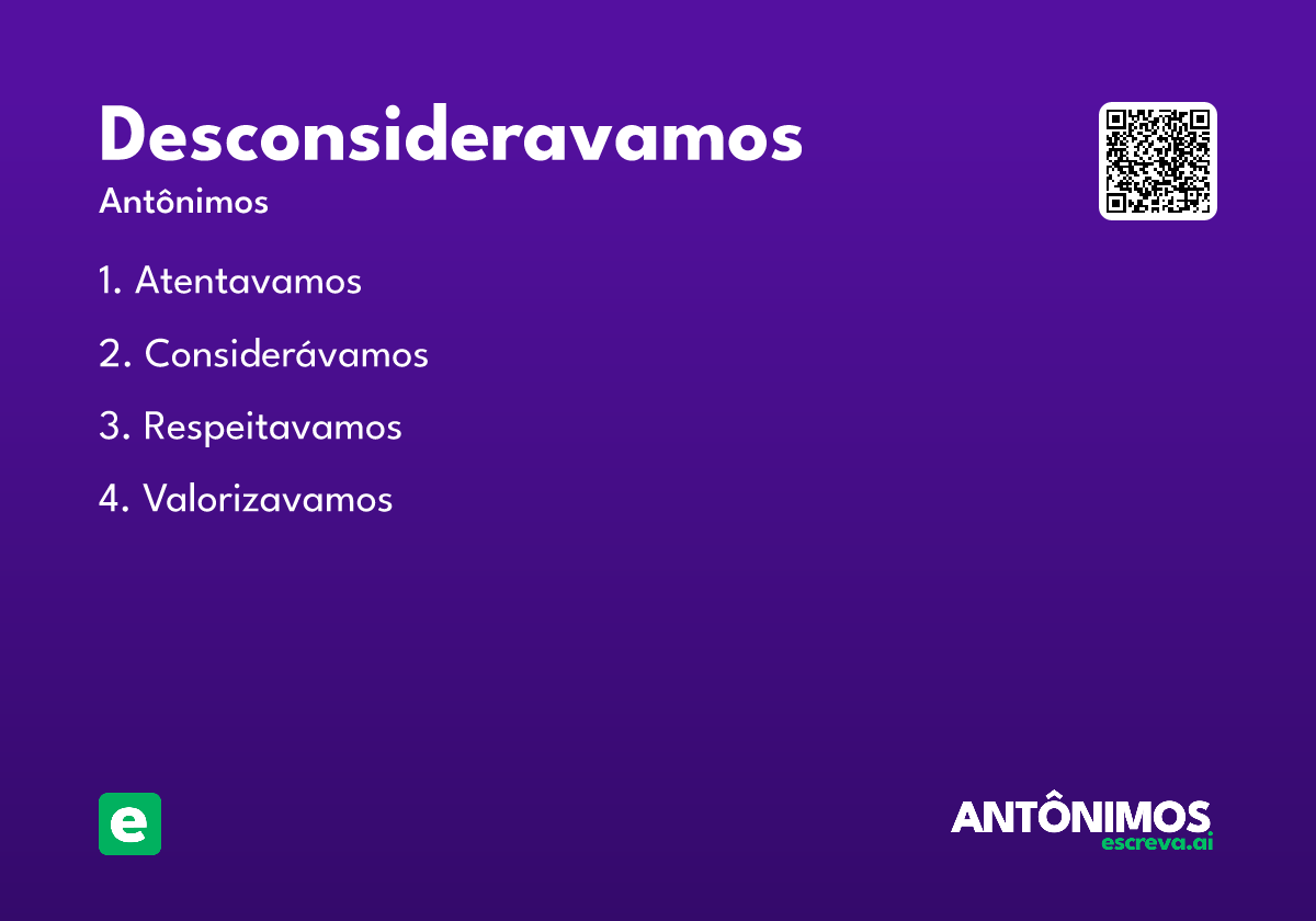 desconsideravamos