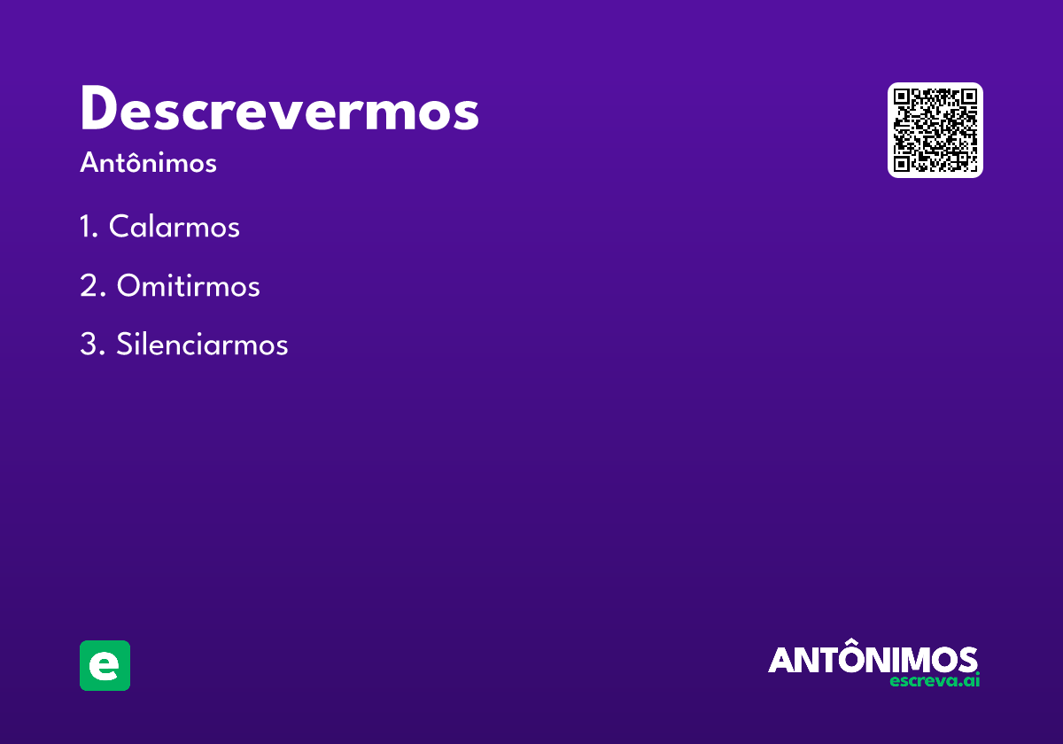 descrevermos