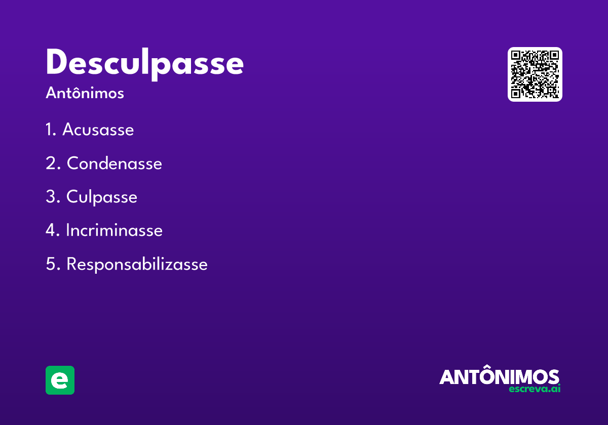 desculpasse