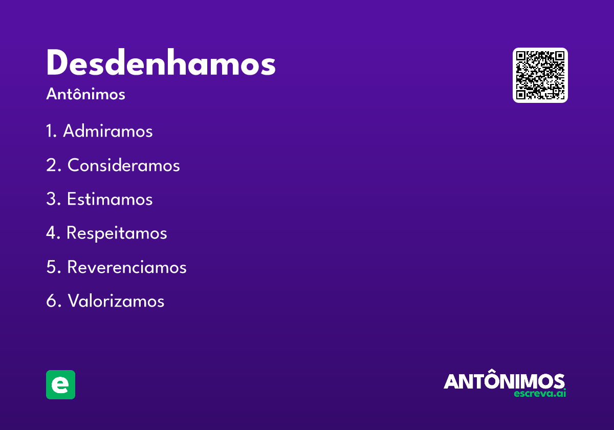 desdenhamos