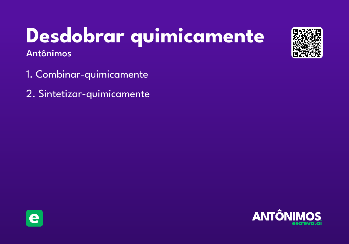 desdobrar quimicamente