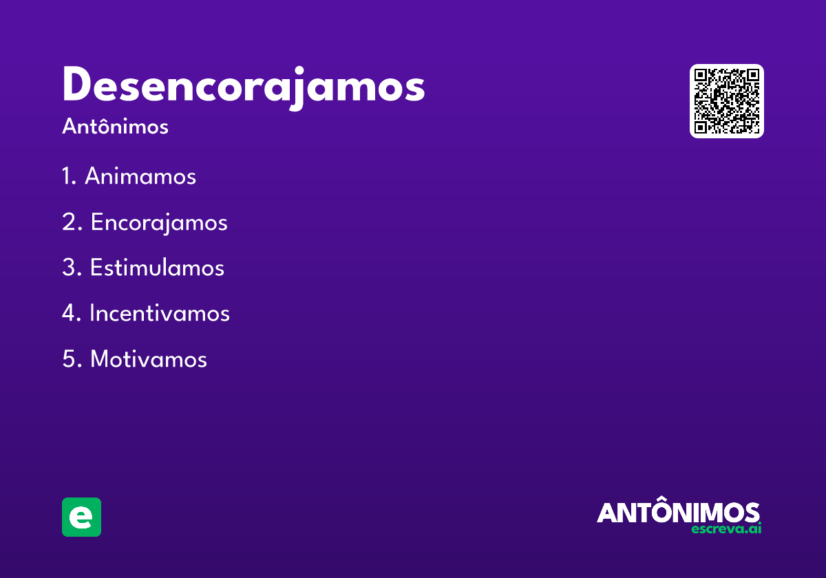 desencorajamos