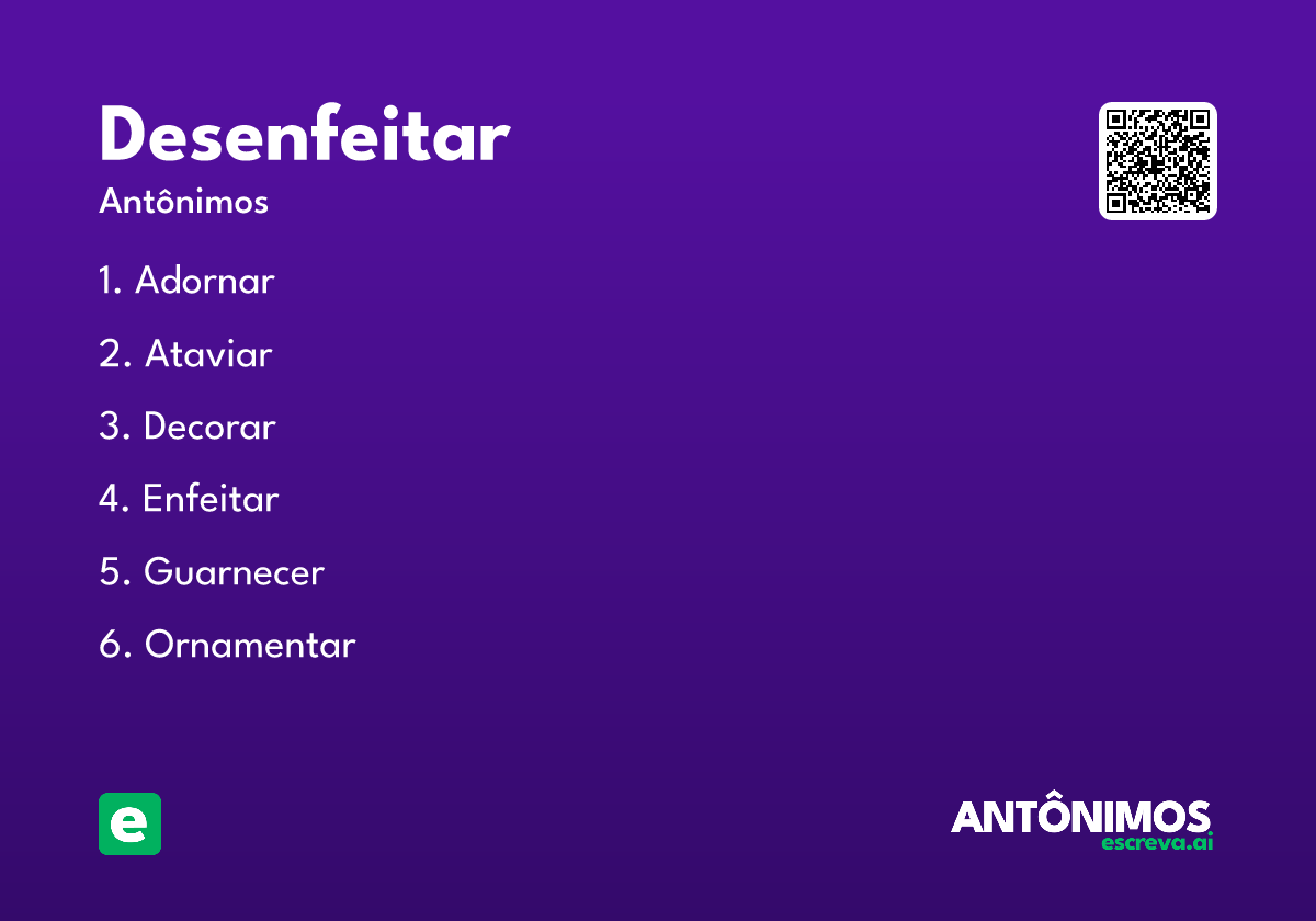 desenfeitar