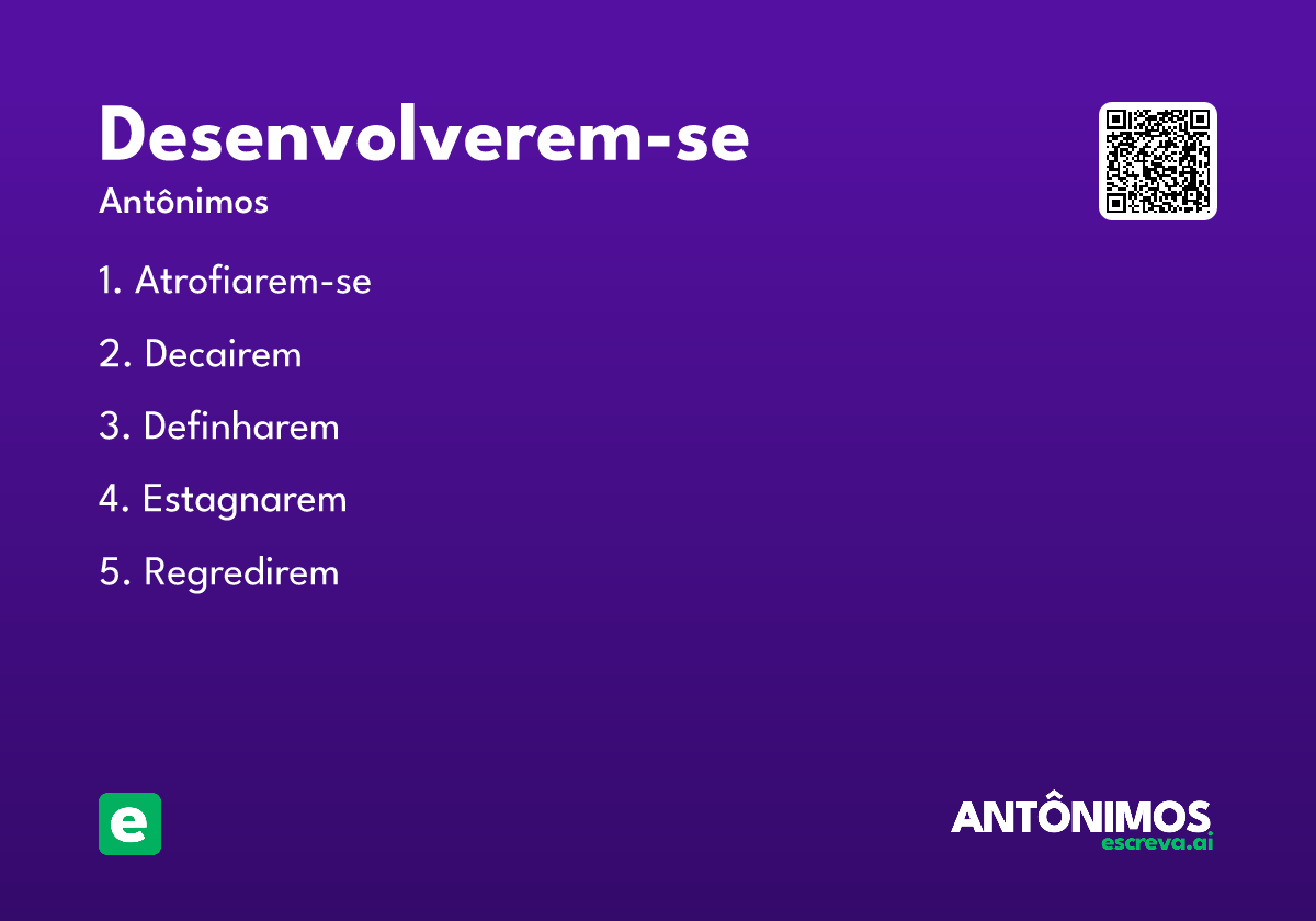 desenvolverem-se