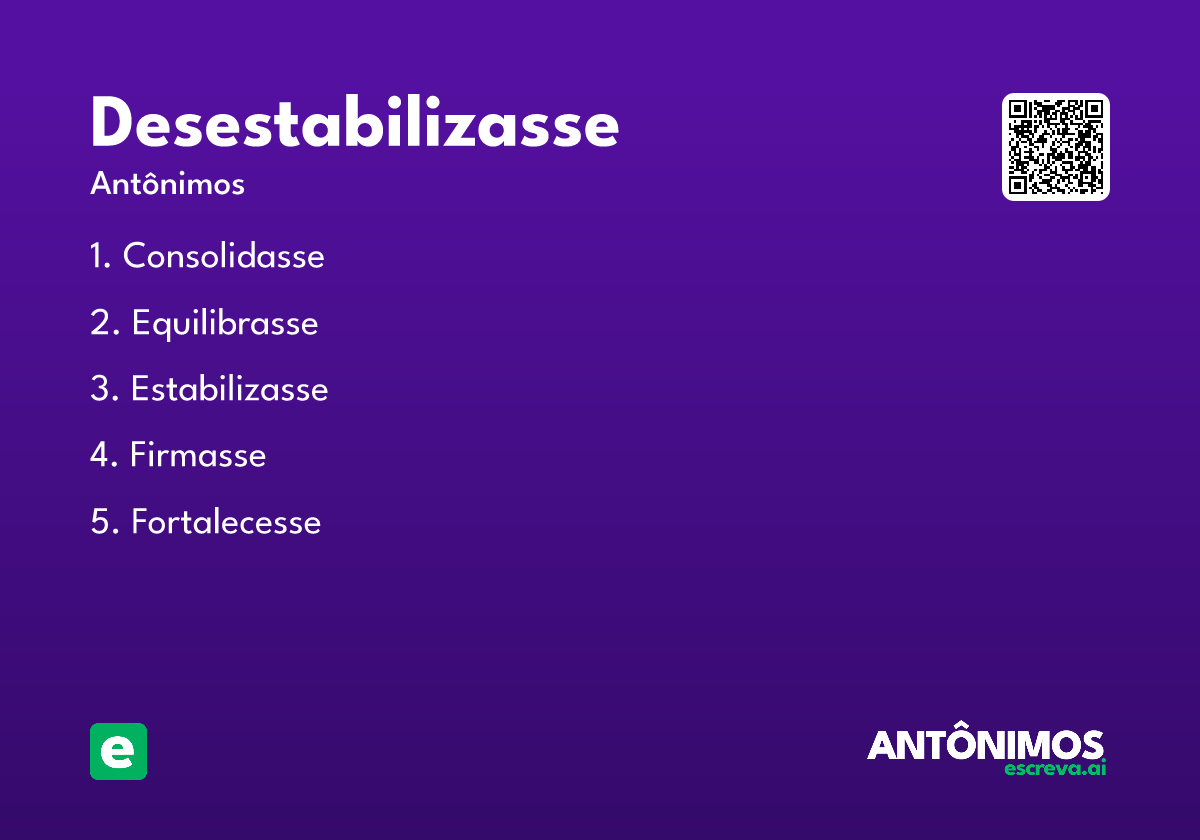 desestabilizasse