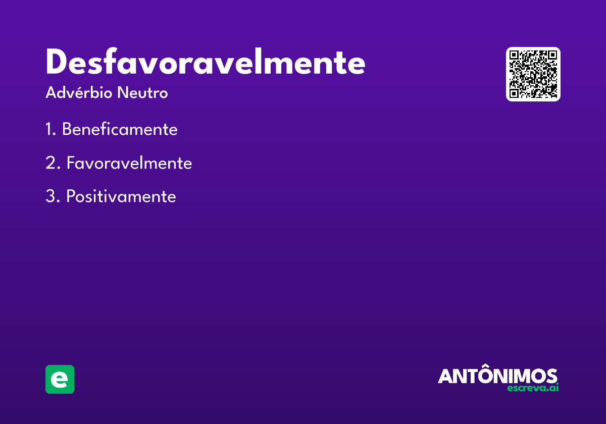 desfavoravelmente
