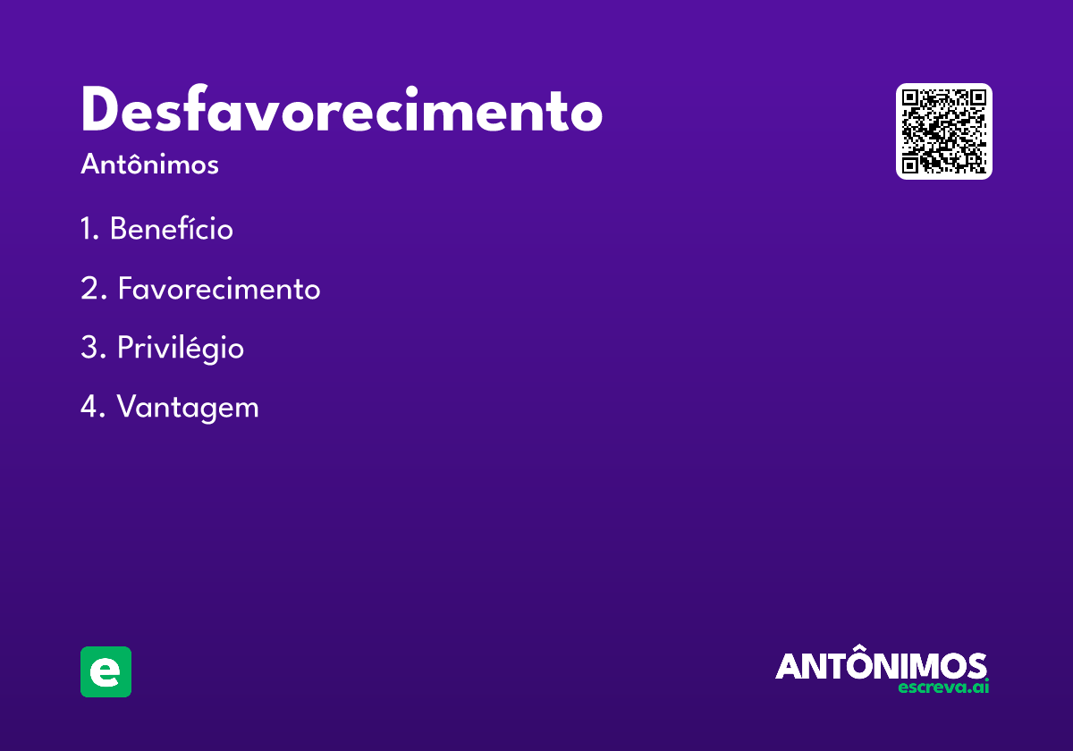 desfavorecimento