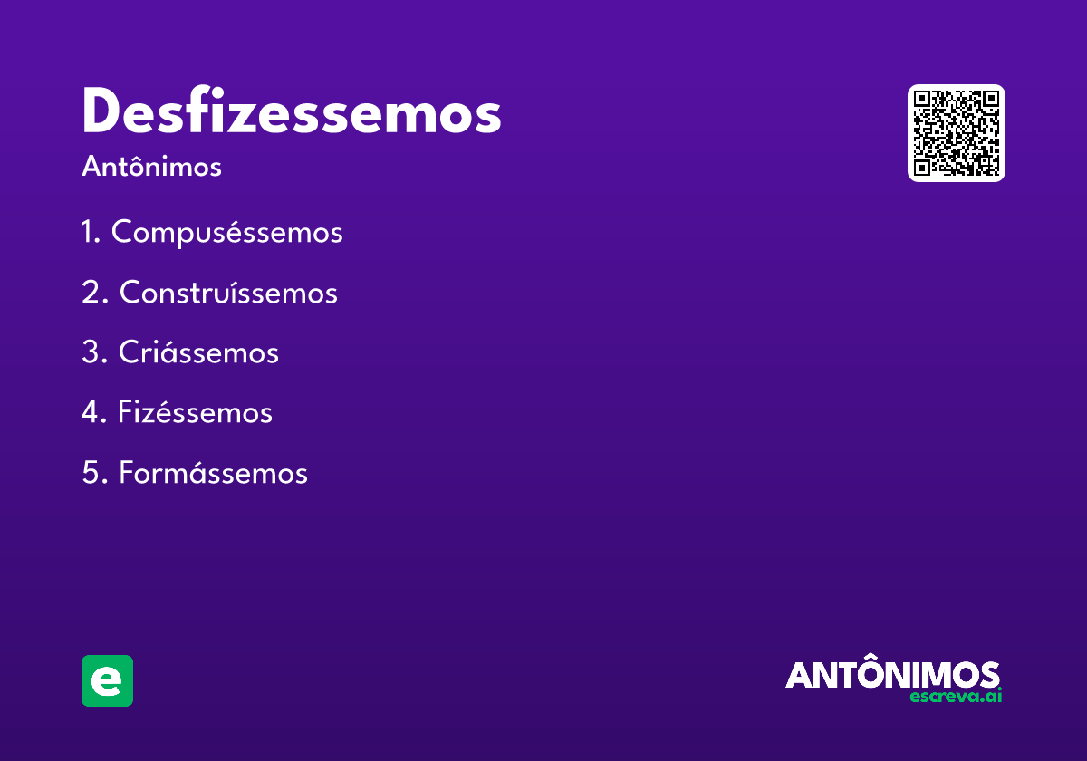 desfizessemos