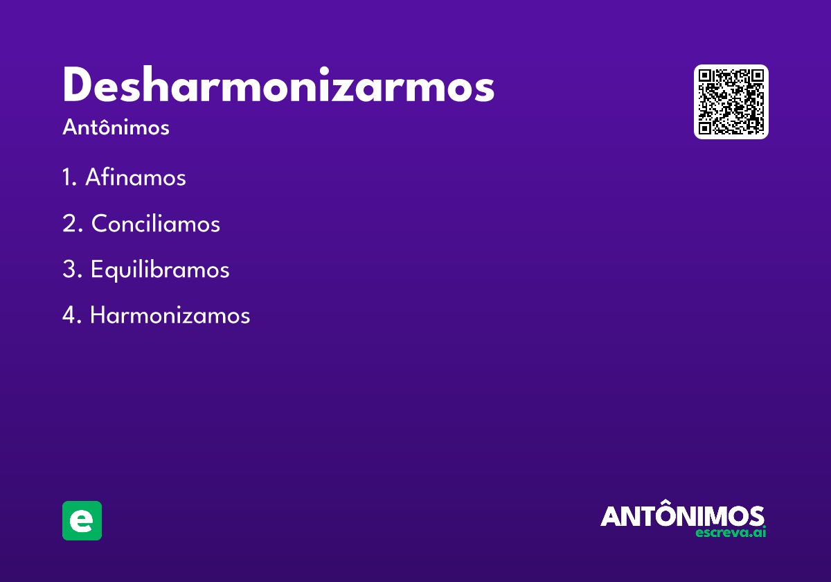 desharmonizarmos