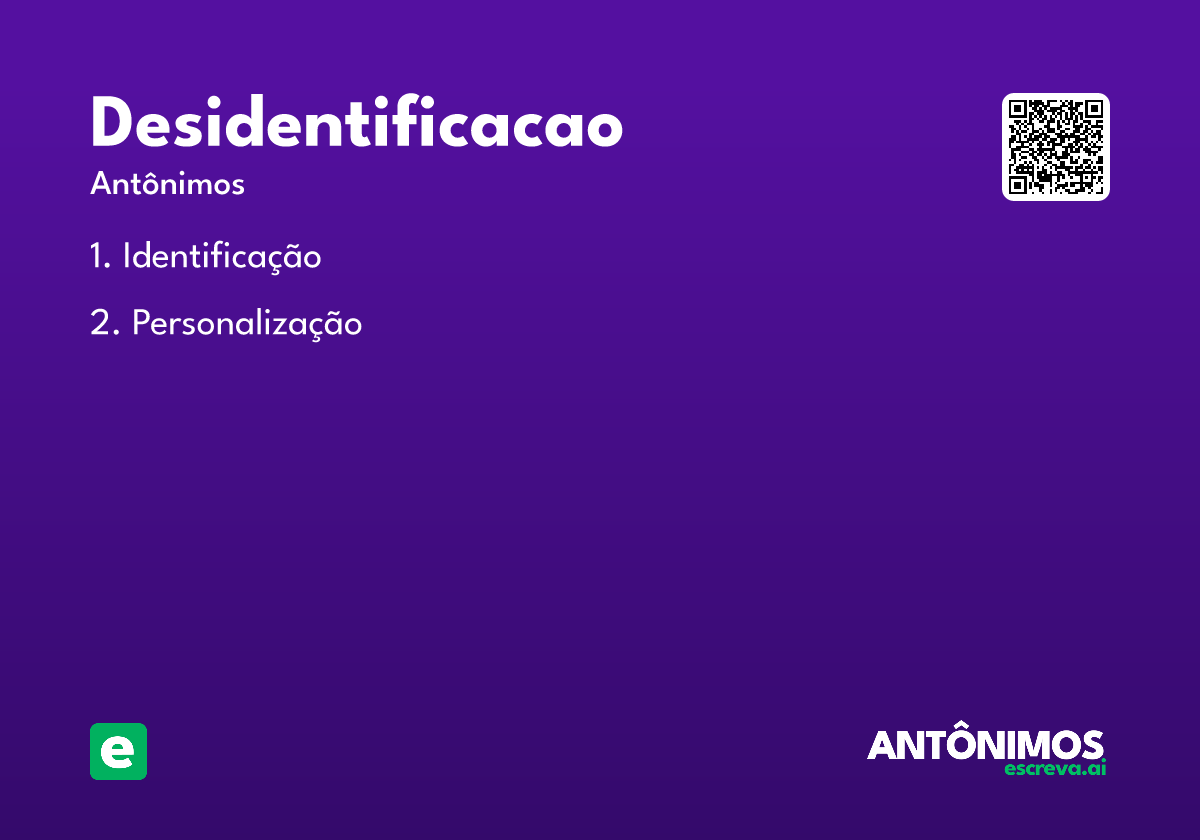 desidentificacao