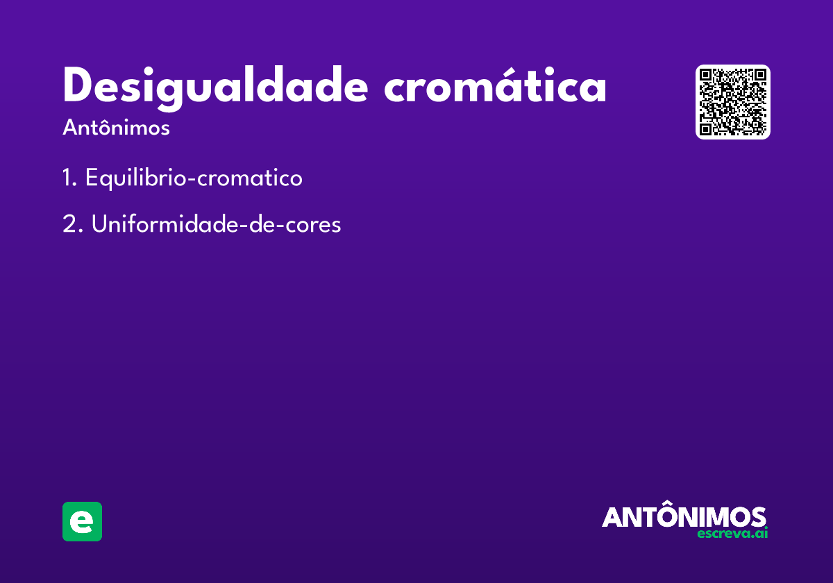 desigualdade cromática