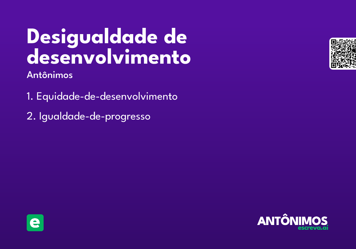 desigualdade de desenvolvimento