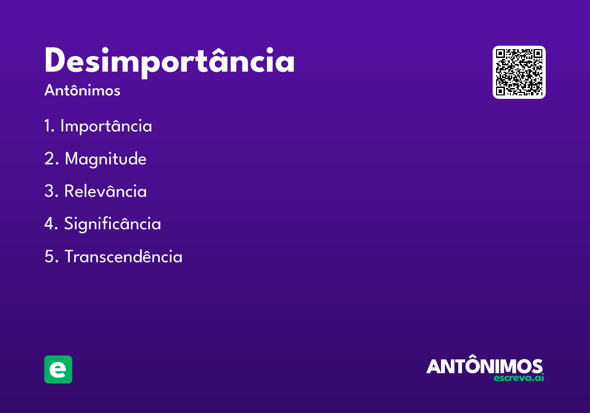 desimportância