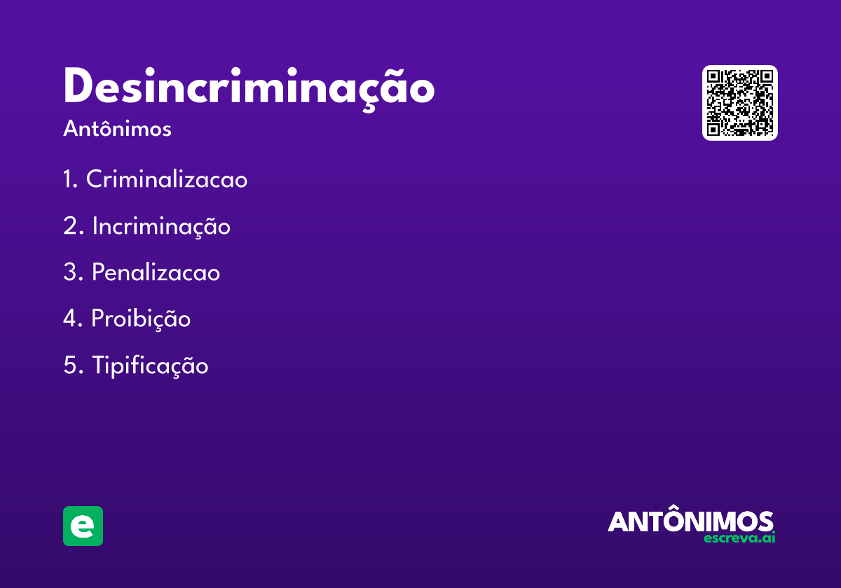 desincriminação