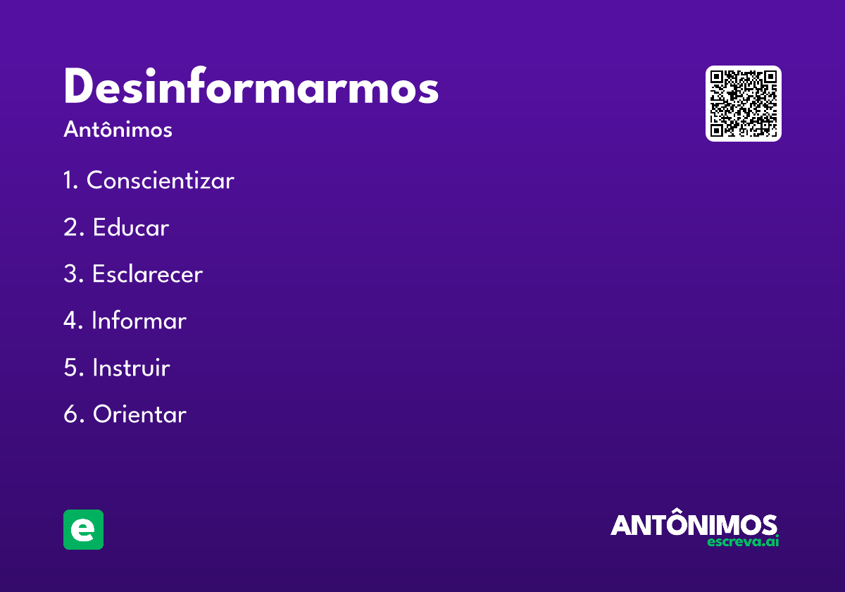 desinformarmos