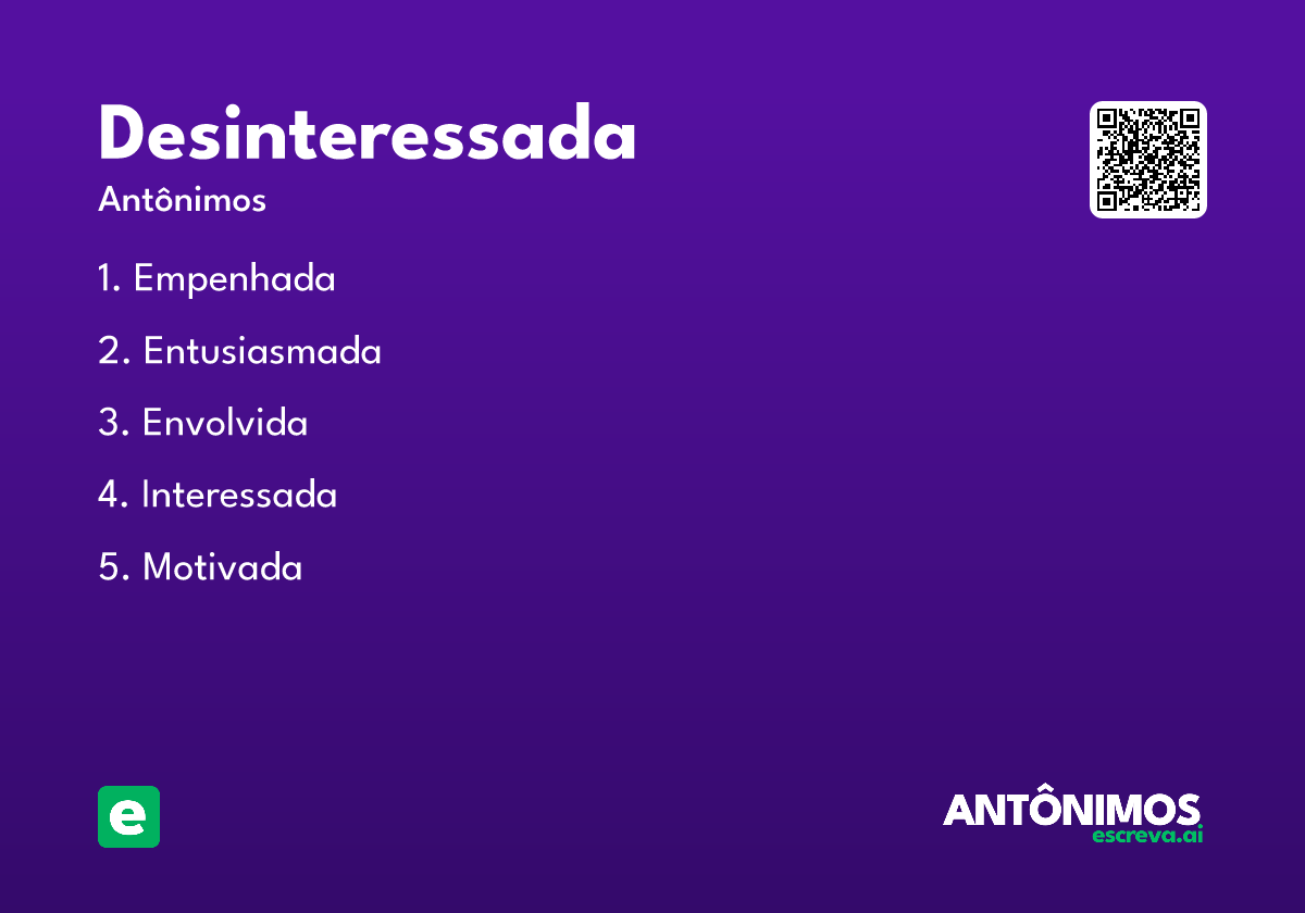desinteressada