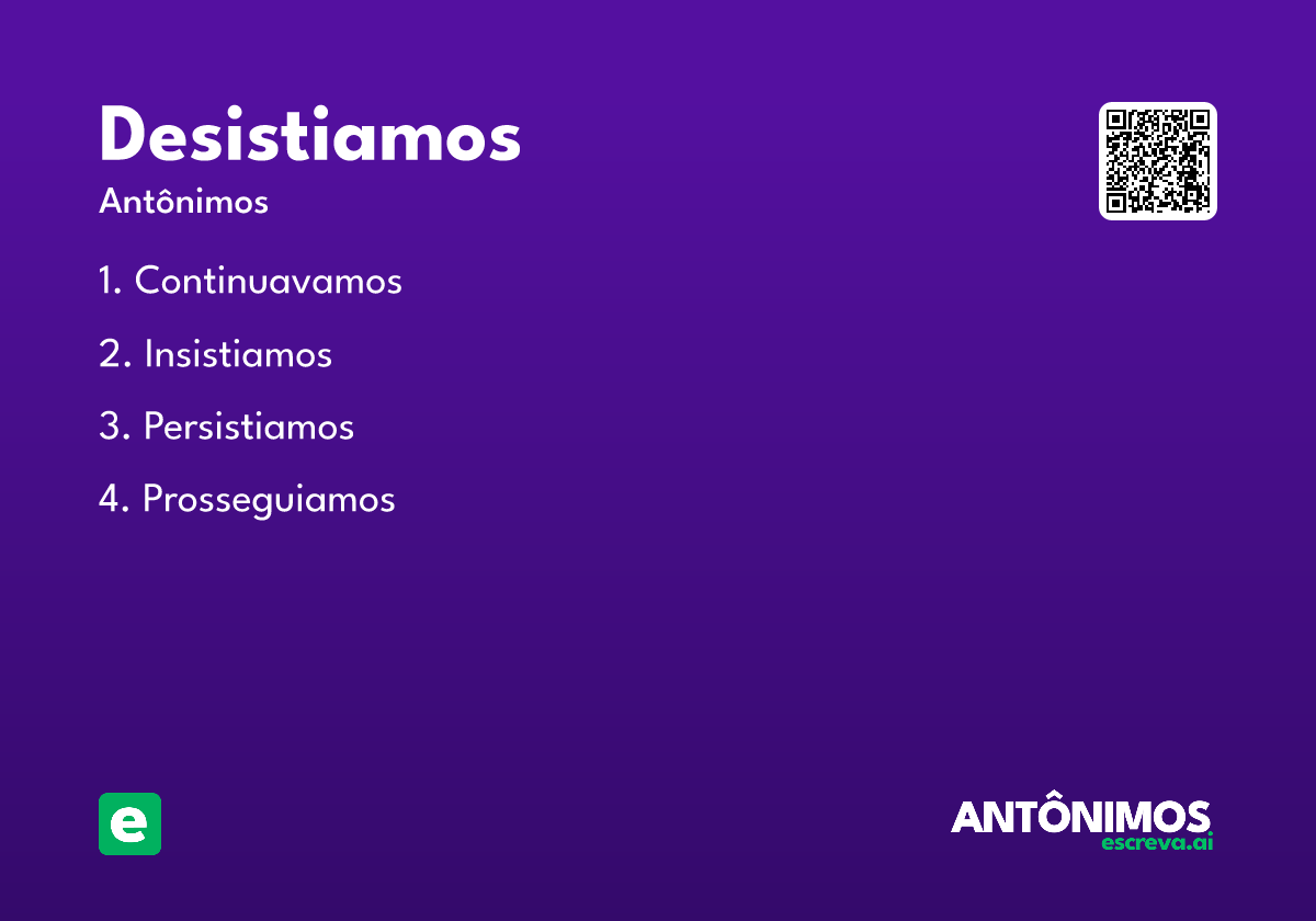 desistiamos
