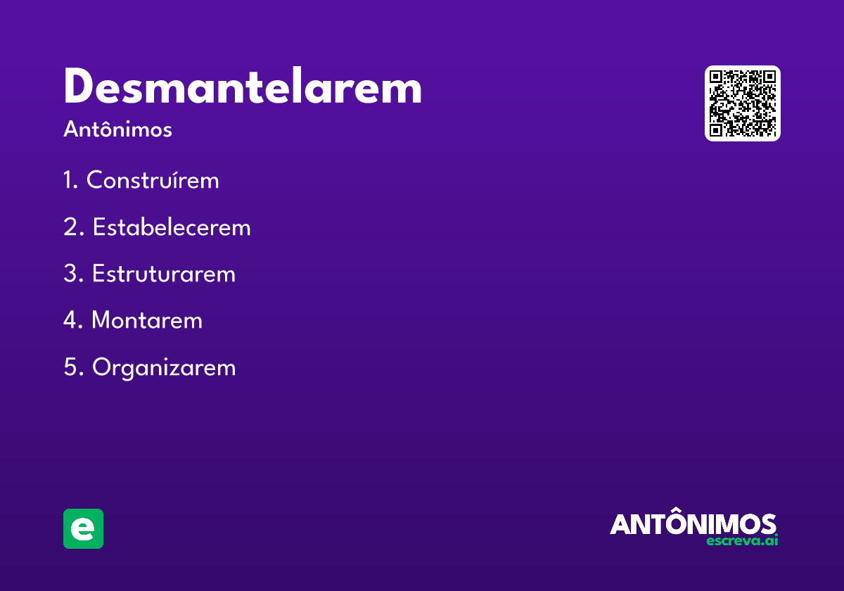 desmantelarem