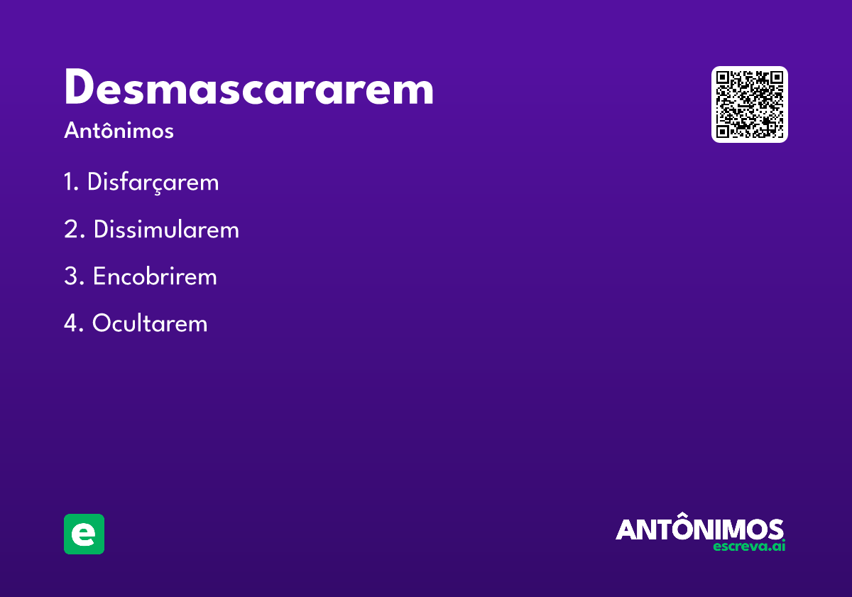 desmascararem