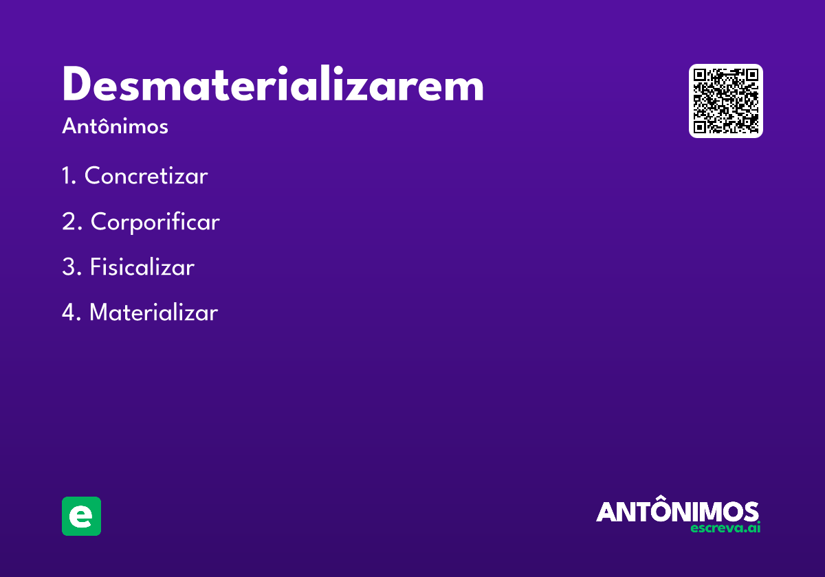 desmaterializarem