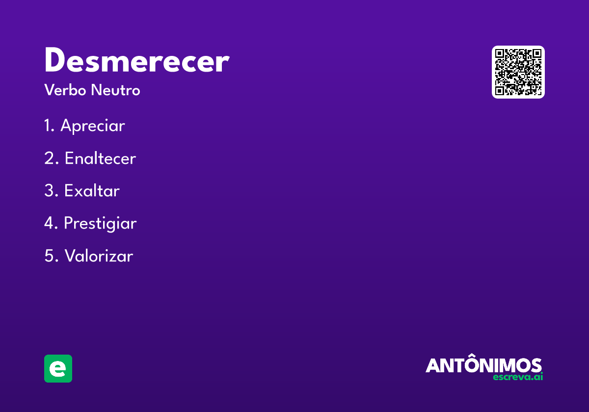 desmerecer