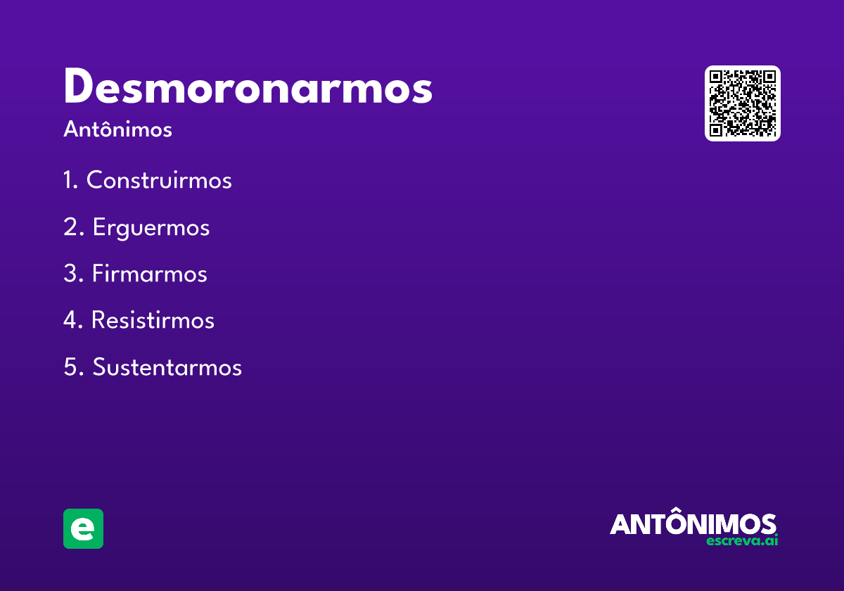 desmoronarmos